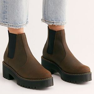 Dr Martens Rometty Platform Brown Boots
